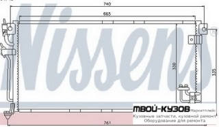 LANCER КОНДЕНСАТОР КОНДИЦИОНЕРА для Mitsubishi LANCER (2004 - 02.2007)
