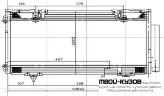 AVENSIS КОНДЕНСАТОР КОНДИЦИОНЕРА для Toyota AVENSIS (10.1997 - 06.2000) (07.2000 - 2003)