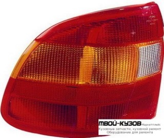 ФОНАРЬ ЗАДНИЙ ВНЕШНИЙ ЛЕВАЯ СТОРОНА (4 дв) (DEPO) КРАСНЫЙ-ЖЕЛТ для Opel ASTRA (10.1991 - 02.1998)