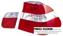 ФОНАРЬ ЗАДНИЙ ВНЕШНИЙ+ВНУТР ЛЕВАЯ + ПРАВАЯ (КОМПЛЕКТ) (СЕДАН) ТЮНИНГ ХРУСТАЛ (DEPO) КРАСНЫЙ-БЕЛ для BMW E46 СЕДАН / УНИВЕРСАЛ (05.1998 - 08.2001) (09.2001 - 2003)