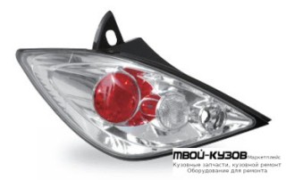 ФОНАРЬ ЗАДНИЙ ВНЕШНИЙ ЛЕВАЯ + ПРАВАЯ (КОМПЛЕКТ) (5 дв) ТЮНИНГ ПРОЗРАЧНЫЙ (JUNYAN) ВНУТРИ ХРОМ для Nissan TIIDA (2007-)