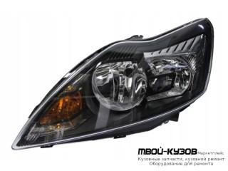 ФАРА ЛЕВАЯ СТОРОНА С КОРРЕКТОР ВНУТРИ (TYC) ЧЁРНЫЙ-ХРОМ для Ford FOCUS (2008-2010)