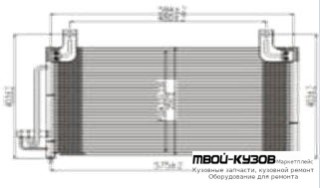 RIO КОНДЕНСАТОР КОНДИЦИОНЕРА для KIA RIO II (2001-2002) / (2003-2005)