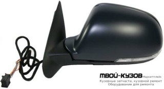ЗЕРКАЛО ЛЕВАЯ СТОРОНА ЭЛЕКТР С ПОДОГРЕВОМ УКАЗАТЕЛЬ ПОВОРОТА (ASPHERICAL) ГРУНТ (ТАЙВАНЬ) для Skoda OCTAVIA (2008-2012)