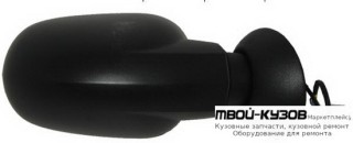 ЗЕРКАЛО ПРАВАЯ СТОРОНА ЭЛЕКТР С ПОДОГРЕВОМ (CONVEX) ЧЁРНЫЙ (ТАЙВАНЬ) для Renault LOGAN (2005-2014)