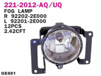 ФАРА ПРОТИВОТУМАННАЯ левая  - для HYUNDAI TUCSON