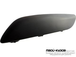 МОЛДИНГ БАМПЕРА ПЕРЕДНИЙ ЛЕВАЯ СТОРОНА ЧЁРНЫЙ (ТАЙВАНЬ) для Peugeot 207 (2005-)