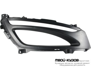 РЕШЕТКА БАМПЕРА ПЕРЕДНИЙ ПРАВАЯ СТОРОНА С ОТВЕРСТИЯМИ ПОД ПРОТИВОТУМАННЫЕ ФАРЫ , DRL( ХОД. ОГНИ) (КИТАЙ) для KIA OPTIMA (2011-2016)