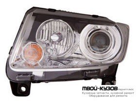 ФАРА ЛЕВАЯ СТОРОНА ЛИНЗОВАННАЯ С КОРРЕКТОР (DEPO) для Jeep COMPASS (2007-) / PATRIOT (2007-)