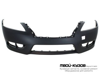 БАМПЕР ПЕРЕДНИЙ БЕЗ ОТВ П/ОМЫВАТЕЛЬ ФАР (КИТАЙ) для Nissan SENTRA (2014-)