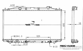 РАДИАТОР ОХЛАЖДЕНИЯ 2.4 AT для Honda ACCORD (2008-2012) ЕВРОПА