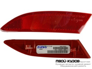 ФОНАРЬ-КАТАФОТ ЛЕВАЯ СТОРОНА В ЗАДНИЙ БАМПЕР (DEPO) для Ford FOCUS (2011-2014)