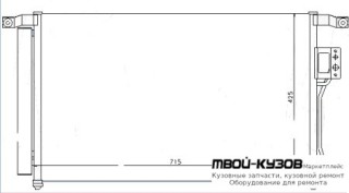 SANTA FE КОНДЕНСАТОР КОНДИЦИОНЕРА (см.каталог) для Hyundai SANTA FE (2006-2011)
