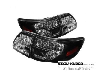 ФОНАРЬ ЗАДНИЙ ВНЕШНИЙ+ВНУТР ЛЕВАЯ + ПРАВАЯ (КОМПЛЕКТ) ТЮНИНГ С ДИОД (EAGLE EYES) ВНУТРИ ЧЁРНЫЙ для Toyota COROLLA E150 (2006-) СЕДАН