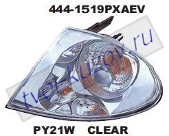 e46 указ.поворота угловой л+п (комплект) (седан) тюнинг прозрач хрустал внутри хром 444-1519PXAEV