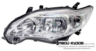 ФАРА ЛЕВАЯ СТОРОНА +/- ПОД КОРРЕКТОР (DEPO) для Toyota COROLLA E150 (2006-) СЕДАН