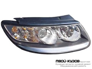 ФАРА ПРАВАЯ СТОРОНА С КОРРЕКТОР , ВНУТРИ ЧЁРНЫЙ (КИТАЙ) для Hyundai SANTA FE (2006-2011)