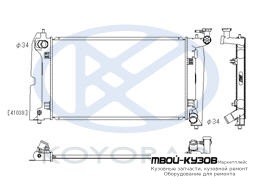 РАДИАТОР ОХЛАЖДЕНИЯ MT 1.4 1.6 (KOYO) для Toyota COROLLA DE120 / ZE120 (2002-) СЕДАН / УНИВЕРСАЛ, Toyota COROLLA DE120 / ZE120 (2002-) ХЭТЧБЭК, Toyota AVENSIS (2003-2007)