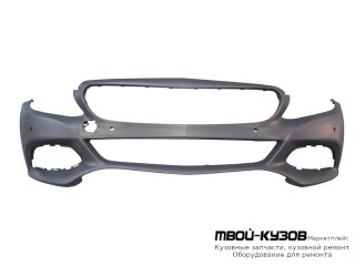 БАМПЕР ПЕРЕДНИЙ С ОТВ ПОД ДАТЧИКИ , П/КАМЕРУ , ГРУНТ (ТАЙВАНЬ) для Mercedes W205 (2014-)