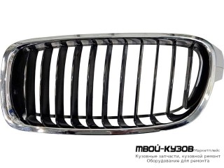 РЕШЕТКА РАДИАТОРА ПРАВАЯ СТОРОНА ХРОМ-ЧЁРНЫЙ (КИТАЙ) для BMW F30 3 series (2012-)