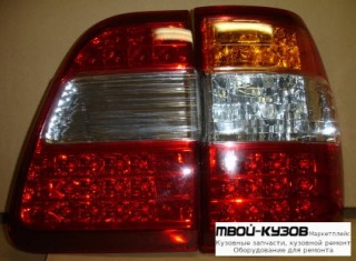 ФОНАРЬ ЗАДНИЙ ВНЕШНИЙ+ВНУТР ЛЕВАЯ + ПРАВАЯ (КОМПЛЕКТ) ТЮНИНГ С ДИОД (DLAA) ВНУТРИ КРАСНЫЙ ХРОМ (КИТАЙ) для Toyota LANDCRUISER 100 (1998-)