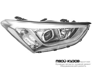 ФАРА ПРАВАЯ СТОРОНА ЛИНЗОВАННАЯ ПОД КОРРЕКТОР , ДИОД (DEPO) для Hyundai SANTA FE (2012-)