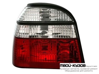 ФОНАРЬ ЗАДНИЙ ВНЕШНИЙ ЛЕВАЯ СТОРОНА ХРУСТАЛ КРАСНЫЙ-БЕЛ для Volkswagen GOLF III (11.1991 - 09.1997)