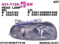 ФАРА левая под корректор  - для FORD FIESTA