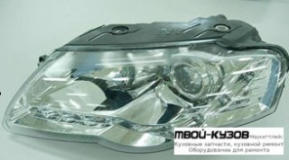 ФАРА ЛЕВАЯ + ПРАВАЯ (КОМПЛЕКТ) ТЮНИНГ (DEVIL EYES) ЛИНЗОВАННАЯ ПОД КОРРЕКТОР ВНУТРИ (DEPO) ХРОМ для Volkswagen PASSAT B6 (06.2005-)