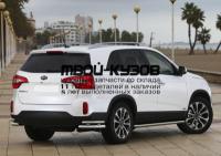 R.2807.010 - ЗАЩИТА ЗАДНЕГО БАМПЕРА d57+d42 уголки (RIVAL) Kia Sorento Prime (2012-)