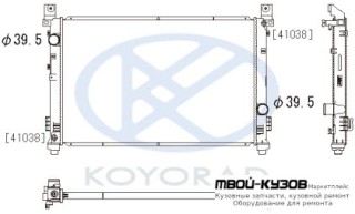 РАДИАТОР ОХЛАЖДЕНИЯ AT (KOYO) для Chrysler PACIFICA (2004-)