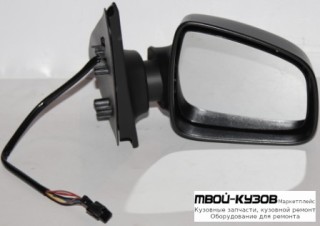 ЗЕРКАЛО ПРАВАЯ СТОРОНА ЭЛЕКТР С ПОДОГРЕВОМ , УКАЗАТЕЛЬ ПОВОРОТА , ТЕМПЕР ДАТЧИК , ГРУНТ КРЫШК (CONVEX) (ТАЙВАНЬ) для Renault LOGAN / SANDERO (2014-)