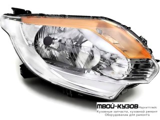 ФАРА ПРАВАЯ СТОРОНА ПОД КОРРЕКТОР , ВНУТРИ ХРОМ (DEPO) для Mitsubishi L200 (2015-)