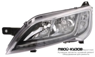 ФАРА ЛЕВАЯ СТОРОНА С КОРРЕКТОР , ДИОД , ВНУТРИ (DEPO) ХРОМ для Peugeot BOXER (2014-) / FIAT DUCATO (2014-), Fiat DUCATO (2014-)