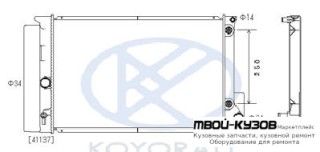 РАДИАТОР ОХЛАЖДЕНИЯ AT (бензин) (KOYO) для Toyota COROLLA E150 (2006-) СЕДАН, Toyota AURIS (2007-)