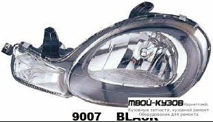 ФАРА +УКАЗ.ПОВОРОТА ЛЕВАЯ + ПРАВАЯ (КОМПЛЕКТ) ТЮНИНГ ВНУТРИ (DEPO) ЧЁРНЫЙ для Dodge NEON (2000-)