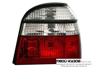 ФОНАРЬ ЗАДНИЙ ВНЕШНИЙ ПРАВАЯ СТОРОНА ХРУСТАЛ КРАСНЫЙ-БЕЛ для Volkswagen GOLF III (11.1991 - 09.1997)