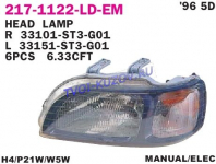 ФАРА левая 5 двер.95-96 U.K.TYPE  - для HONDA CIVIC