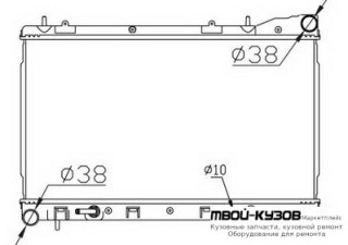 РАДИАТОР ОХЛАЖДЕНИЯ AT 2 БЕЗ ГОРЛОВИН для Subaru FORESTER (1999-2008)