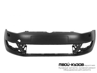 БАМПЕР ПЕРЕДНИЙ С ОТВЕРСТИЯМИ ПОД ОМЫВАТЕЛЬ ФАР (ХЭТЧБЭК) (ТАЙВАНЬ) для Volkswagen POLO (09.2010 - 2020)