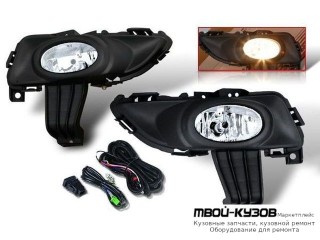 ФАРА ПРОТИВОТУМАННАЯ ЛЕВАЯ + ПРАВАЯ (КОМПЛЕКТ) С ПРОВОДК , КНОПКОЙ , РАМК , (СЕДАН) кроме (sport) для Mazda 3 (2004-)