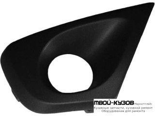 РЕШЕТКА БАМПЕРА ПЕРЕДНИЙ ПРАВАЯ СТОРОНА С ОТВЕРСТИЯМИ ПОД ПРОТИВОТУМАННЫЕ ФАРЫ (ТАЙВАНЬ) для Renault DUSTER (2010-)