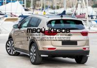 R.2809.008 - ЗАЩИТА ЗАДНЕГО БАМПЕРА d57 уголки (RIVAL) Kia Sportage 4 (2016-2018)