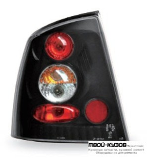 ФОНАРЬ ЗАДНИЙ ВНЕШНИЙ ЛЕВАЯ + ПРАВАЯ (КОМПЛЕКТ) (ХЭТЧБЭК) ТЮНИНГ ПРОЗРАЧНЫЙ (JUNYAN) ВНУТРИ ЧЁРНЫЙ для Opel ASTRA (03.1998 - 2003)