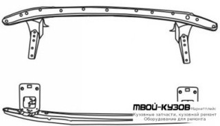 УСИЛИТЕЛЬ БАМПЕРА ПЕРЕДНИЙ С КРЕПЛЕН ПРОТИВОТУМ МЕТАЛ (ТАЙВАНЬ) для Subaru LEGACY (01.1995-)