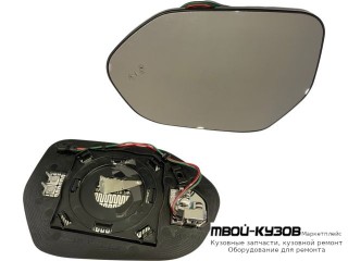 СТЕКЛО ЗЕРКАЛА ПРАВАЯ СТОРОНА С ПОДОГРЕВОМ , СИГНАЛ СЛЕПЫХ ЗОН (CONVEX) (ТАЙВАНЬ) для Toyota CAMRY V70 (2017-)