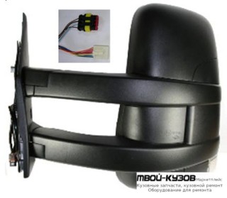 ЗЕРКАЛО ЛЕВАЯ СТОРОНА ЭЛЕКТР С ПОДОГРЕВОМ ТЕМПЕР ДАТЧИК УКАЗАТЕЛЬ ПОВОРОТА ДЛИНН КРОНШТЕЙН БОЛЬШ РАЗЪЁМ. (CONVEX) (ТАЙВАНЬ) для Iveco DAILY (2006-)
