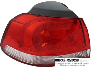 ФОНАРЬ ЗАДНИЙ ВНЕШНИЙ ЛЕВАЯ СТОРОНА (Valeo тип) (DEPO) для Volkswagen GOLF VI (2009-2011)
