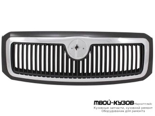 РЕШЕТКА РАДИАТОРА В СБОРЕ ХРОМ-ЧЁРНЫЙ для Skoda FABIA (01.2000 - 2006)