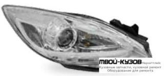 ФАРА ЛЕВАЯ + ПРАВАЯ (КОМПЛЕКТ) ТЮНИНГ ЛИНЗОВАННАЯ ВНУТРИ ХРОМ для Mazda 3 (2009-)